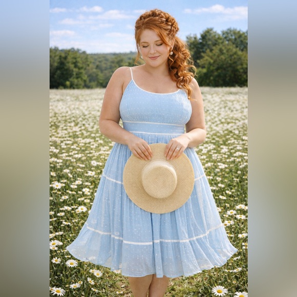 Torrid x Marilyn Monroe Iconic Blue & White Polkadot Pin Up Sundress, 1x, NWT! - Picture 9 of 16